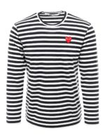 T-shirt a righe con maniche lunghe