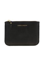 Pochette mini nera con motivo geometrico
