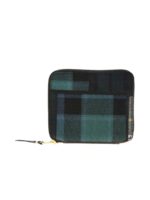 Portafoglio blu e verde motivo tartan