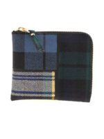 Portafoglio verde e blu motivo tartan