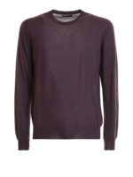 Girocollo bordeaux cashmere e seta