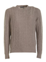 Maglione a trecce in cachemire