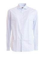 Camicia in cotone fantasia con patch logo