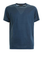 T-shirt blu avio in cotone