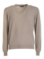 Maglione in cashmere con scollo a V