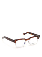 Occhiali in acetato tartarugato e metallo