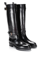 Stivali in pelle con fibbie