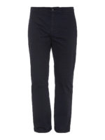 Pantaloni in cotone stretch con zip