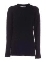 Pullover in merinos e cashmere nero