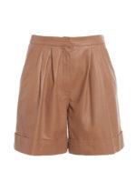 Pantalones De Cuero - Beis Oscuro