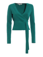 Cardigan crossover in maglia