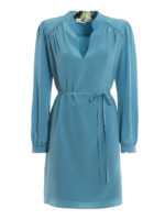 Abito Glenda in seta turchese