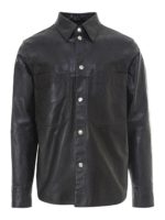 Giacca-camicia in pelle