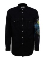 Camicia con ricamo floreale