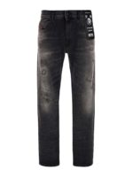 Jeans in cotone stretch con abrasioni