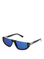 Occhiali da sole in acetato nero opaco