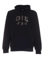 Felpa nera con logo gommato