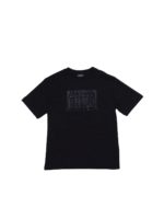 T-shirt nera con logo barcode