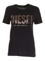 T-shirt T-Sily nera con stampa