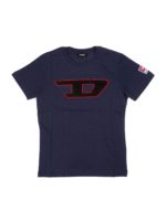 T-shirtblu con logo in spugna