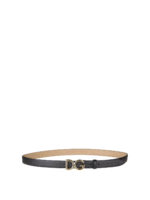 Cintura in pelle Dauphine con logo