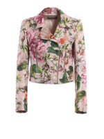 Giacca goffrata con motivo floreale