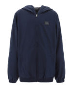 Giacca a vento con cappuccio e logo