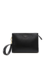 Clutch in pelle nera