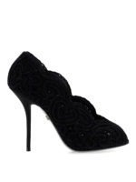 Decollete open toe in pizzo