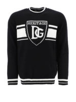 Maglione in cachemire con intarsio Heritage