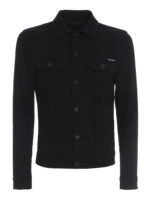 Giubbotto in denim stretch nero