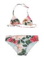 Bikini con stampa camelie
