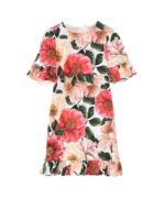 Abito stampa Camelie multicolor