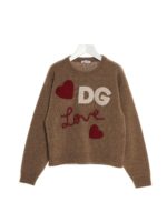 Pullover patch DG Love marrone