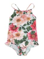 Costume intero con stampa camelie