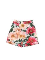 Bermuda con stampa Camelie rosa