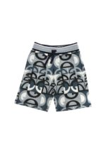 Bermuda con stampa azzurri e bianchi