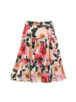 Gonna stampa Camelie multicolor