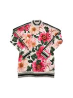 Felpa stampa fiori sui toni del rosa