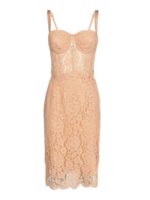 Vestito bustier midi rosa pesca