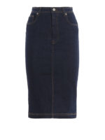 Gonna a tubino in denim scuro