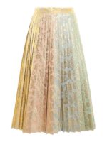 Gonna plisse in tessuto damascato jacquard