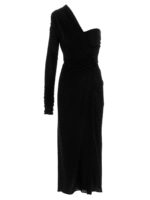 Vestito monospalla drappeggiato nero