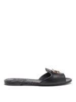 Ciabatte in pelle con logo DG