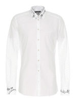 Camicia con stampa DG su collo e polsini