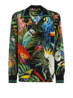 Camicia Jungle print in seta