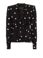 Camicia in seta a pois