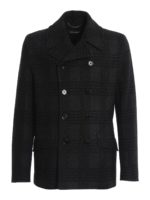 Cappotto doppiopetto in lana misto cotone