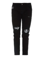 Jeans con toppe stampa Bandana