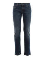 Jeans con ricamo logo e corona